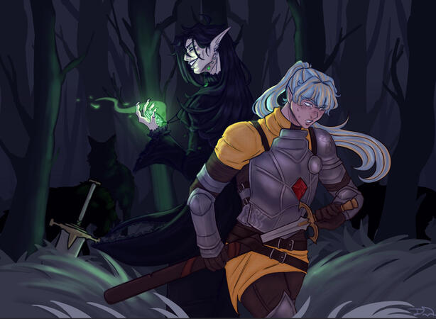 My oc Garrik and nazonoya&#39;s oc Solis!